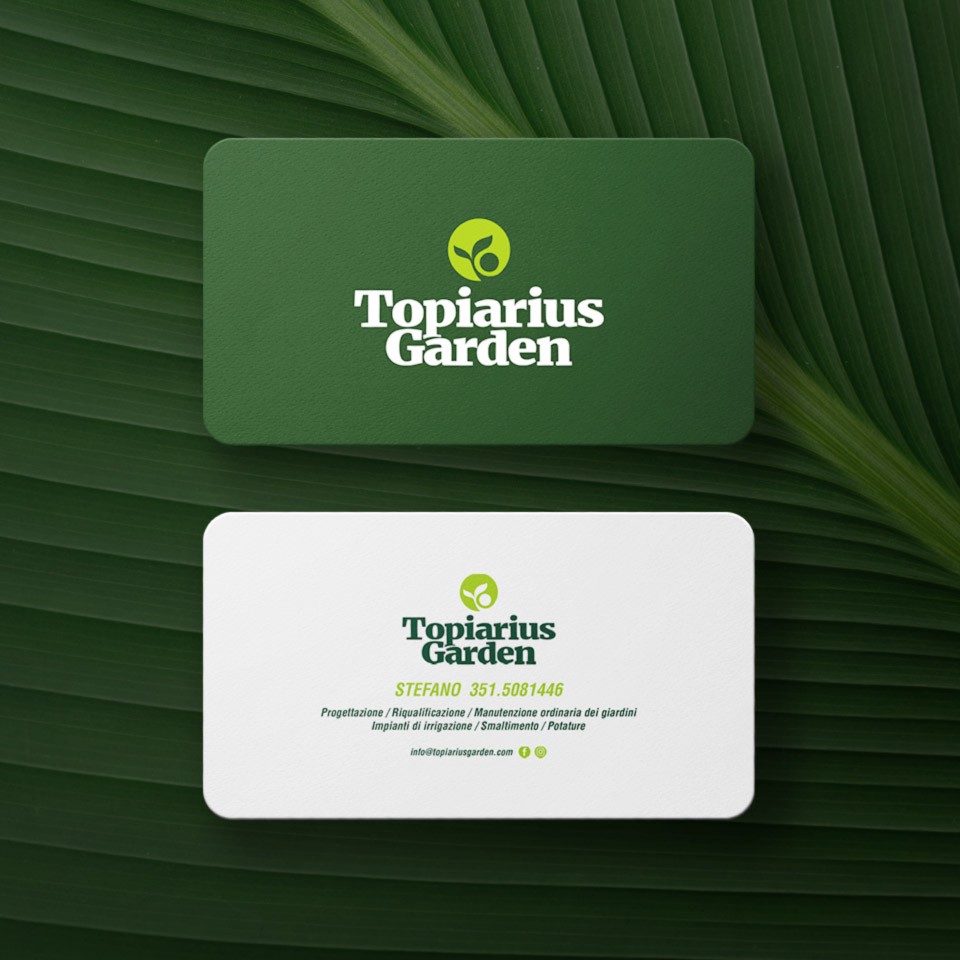 Business Card Topiarius Garden
